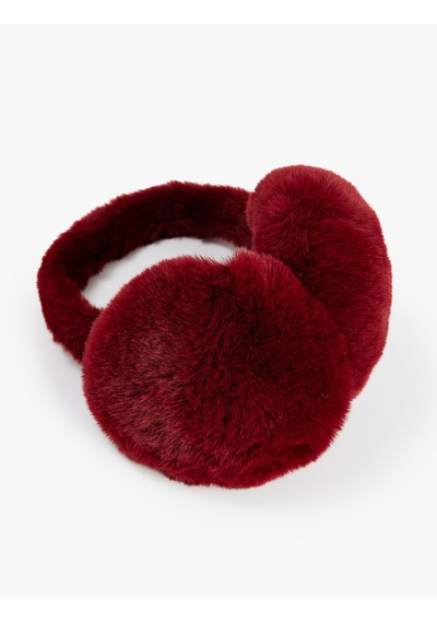 Koton Peluş Kulaklık Bordo 6wak50040aa Bordo