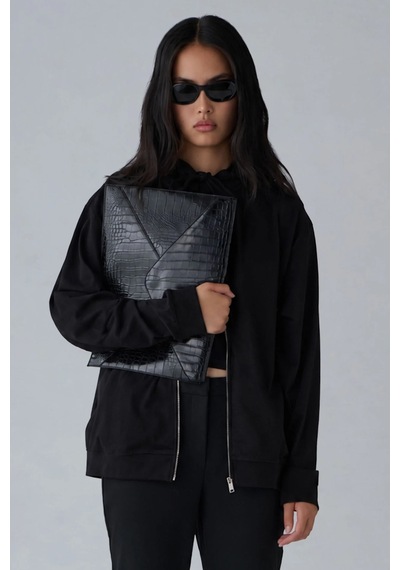 Suud Collection Siyah Loe Croco Çanta