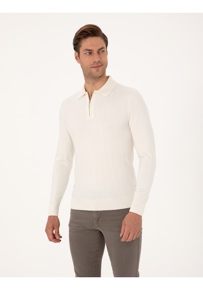 Pierre Cardin Erkek Ekru Kazak /triko 50315729-vr019 Ekru