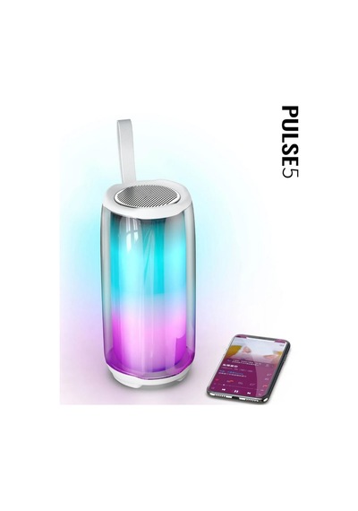 Pulse5 Bluetooth Hoparlör Led Işıklı Kablosuz Şarjlı Hoparlör