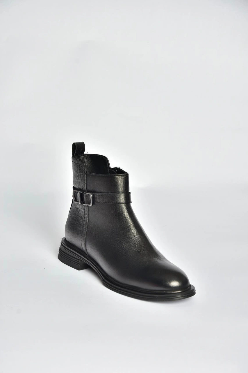 Fox Shoes V555255503 Siyah Hakiki Deri Kadın Bot Siyah-hakiki Deri