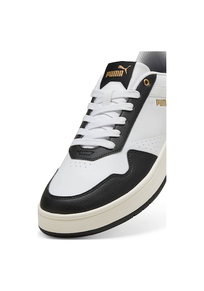 Puma Court Classic Beyaz Erkek Sneaker Beyaz-sıyah Beyaz - Siyah