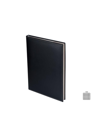 2k 5036 Siyah Deri Defter Günlük Journal Ajanda Tarihsiz Kareli 160 Yaprak Diplomat Vegan 20x28 Cm Çok Renkli