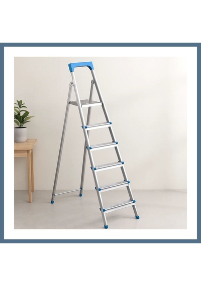 Buradabulabilirsin 5+1 Basamaklı Metal Merdiven 125 Cm - 120 Kg Kapasiteli Bbz