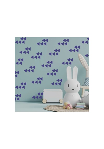5cm Ebadında 128 Adet Üçgen Sticker Lacivert