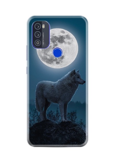 Reeder Max Pro 2021 Kılıf Resimli Desenli Silikon Platinium Series Moon Wolf 1820