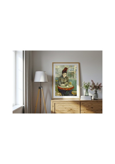 Van Gogh Agostina Segatori Sitting İn The Café Du Tambourin Çerçevesiz Poster 30x42 Cm A3 Tablo