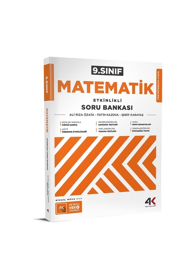 4k 2026 9. Sınıf Matematik Etkinlikli Soru Bankası