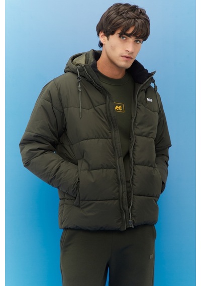 Lee Regular Fit Normal Kesim Kapüşonlu Haki Şişme Mont L88Bny300 Yeşil Lee Regular Fit Normal Kesim Kapüşonlu Haki Şişme Mont L88Bny300 Yeşil