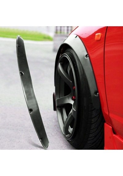 Sones 4 Pcs Araba Evrensel Çamurluk Fişekleri Tekerlek Kaş Siyah Boyalı Değil Tekerlek Kaş