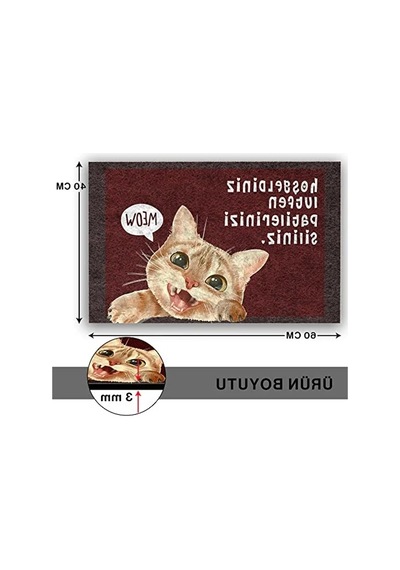 Dış Mekan Ve İç Mekan İçin Dekoratif Kapı Önü Paspas Açık Bej