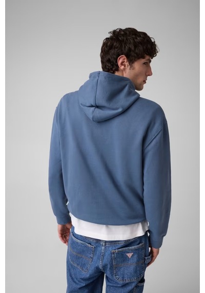 Guess Guess Jeans Erkek Kapüşonlu Sweatshirt M6bq12k5459 Mavi