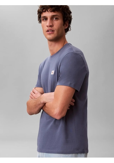 Calvin Klein Ss Badge 30s Jersey, Xl7 Mavi Erkek T-shirt