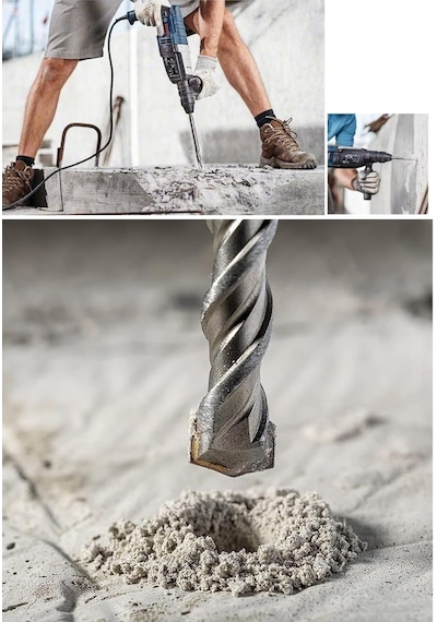 SDS PLUS Matkap Ucu Seti 7 Parça 6mm - 12mm Kırıcı Delici Hilti Uyumlu Beton Delme Uçları - Seti 7 parça
