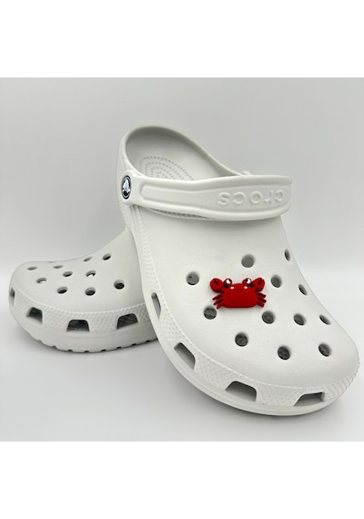 Crocs Terlik Süsü Ve Aksesuarı , Çanta Süsü Jibbitz 3d Yengeç 01 Görsel Figür Aksesuar Kırmızı