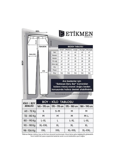 Etikmen Spor Klasik Bej Kolay Ütülenebilir Easy Iron Erkek Pantolon Bej