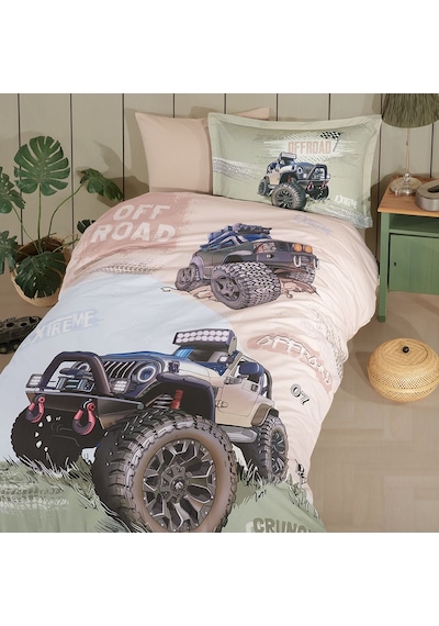 Clasy Ranforce Tek Kişilik Nevresim Takımı Off Road Bej Bej