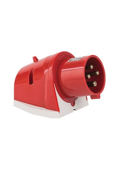 Mete Enerji 4x32a. Ip44 Duvar Fişi Eğik Gövdeli T24405