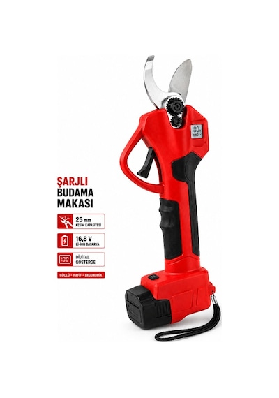 Algaride Wedo Wsm125 16,8v Şarjlı Budama Makası 25mm Kesim Dijital Göstergeli 2.0 Ah Li-ion Bataryalı Prof Dal Kesme Makines