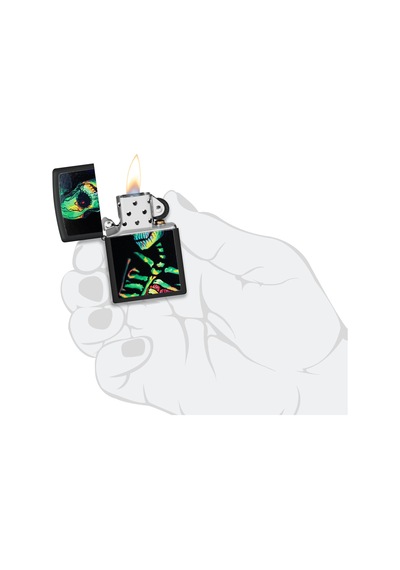 Zippo 218 Glowing Skull Design Çakmak Çok Renkli