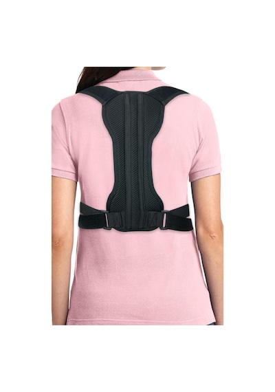 Yeni Nesil Kamburluk Önleyici Sırt Dik Duruş Korsesi Unisex Siyah Medikal Korse Ortopedik