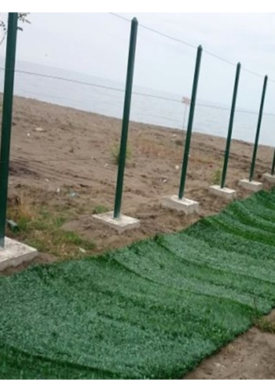 50 Cm Çim Çit Direği, Tutturma Aparatı, Metal Baba, Montaj Aparatları Dahil
