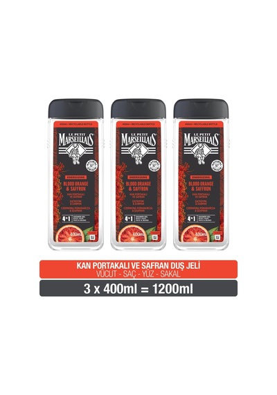 Le Petit Marseillais Duş Jeli Kan Portakalı Ve Safran 400ml X3 Diğer