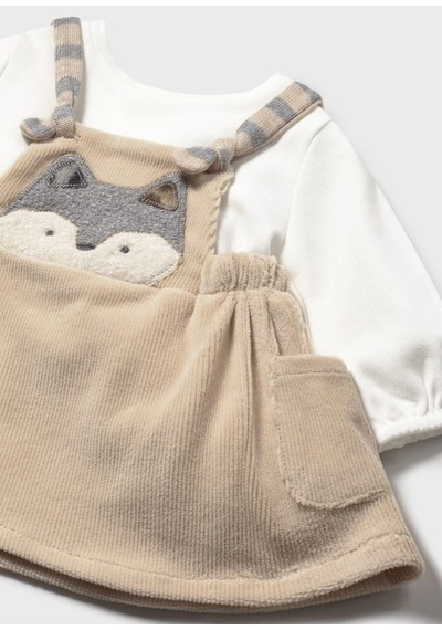 Mayoral Newborn Kız Bebek Elbise Takım Bej Bej