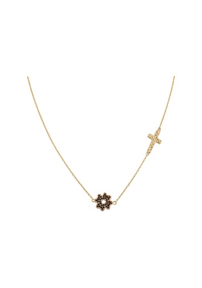 Kuyumcudukkani "haçlı Yonca"figürlü Kolye -37131-g-blk Gold