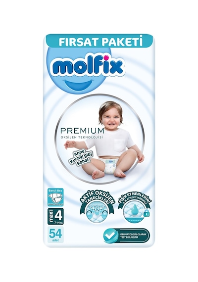 Molfix Fırsat Premium Bebek Bezi Maxi 54lü 3'li Ekonomik Paket - 3 Adet Tarı