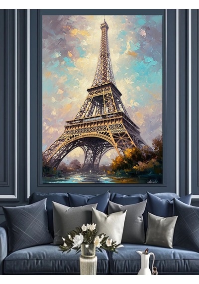 Ahşap Tablo Paris Şehir Hattı Ve Eyfel