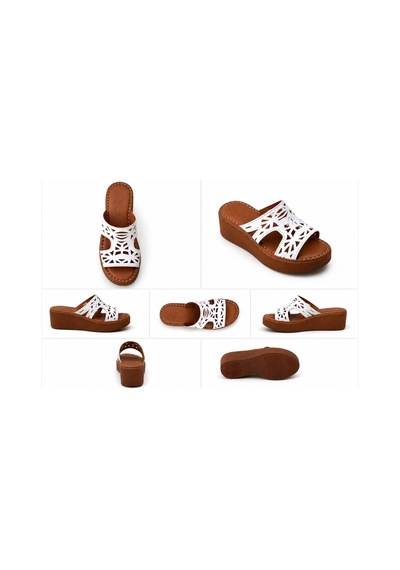 N Napa Shoe Np.1264.beyaz.deri Terlik