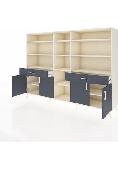 Hyperion Dolap 12 Raflı 2 Çekmeceli 4 Kapaklı 220x44x163 Aytaşı-a Aytaşı-antrasit Hyperion Dolap 12 Raflı 2 Çekmeceli 4 Kapaklı 220x44x163 Aytaşı-a Aytaşı-antrasit
