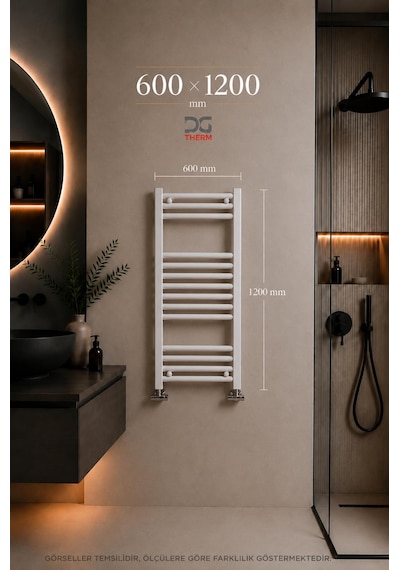 600X1200 Beyaz Havlupan 16 Borulu Banyo Havlupanı