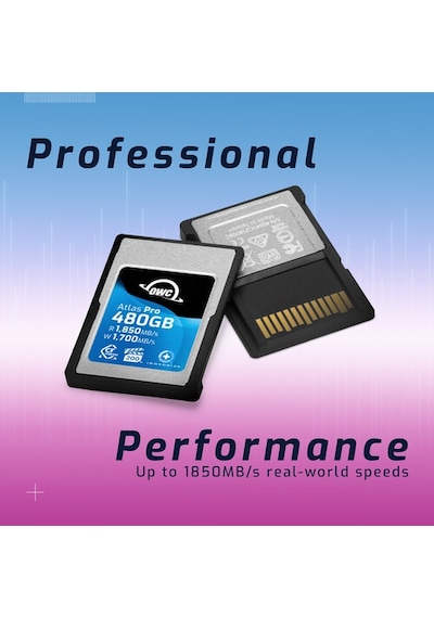 Owc 480gb Atlas Pro Cfexpress 4.0 Type A Memory Card