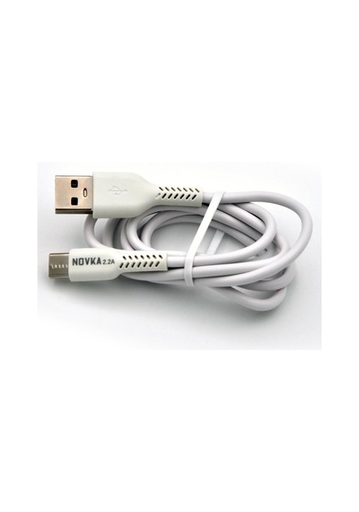 Novka NVK02 Type-C USB 2.2 A 1 M Şarj Kablosu Beyaz