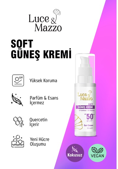 Luce & Mazzo Soft Koruyucu Güneş Kremi SPF50+ 50 ML