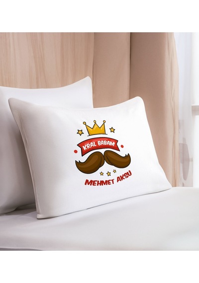 Bk Gift Kişiye Özel Baba Temalı Pamuklu Yastık Kılıfı-3 50x70cm, Babaya Hediye, Babalar Günü Hediyeleri Kobitmeyencom31340 Bk Gift