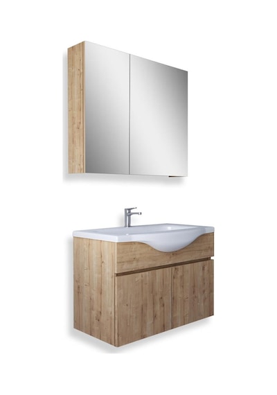 Teta Home Kahire 65 Cm Mdf Banyo Dolabı Seti Safir Meşe