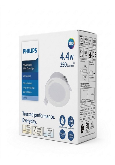 Philips 4.4w 350 Lumen 4000k Naturel Beyaz Kesim Yeri 75-85mm