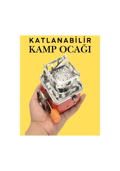 Portatif Kamp Ocağı - Tek Gözlü Manyetolu Piknik Ocağı - Kartuşlu Mini Ocak - Kırmızı +2 Kartuşlu Kırmızı Kırmızı