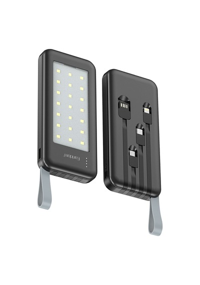 Earldom PB48 10.000 Mah 10W Led Işıklı 3 in1 Dahili Kablolu Powerbank M414