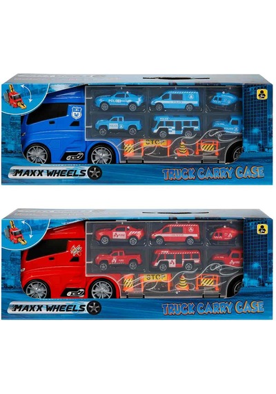 Sunman Oyuncak Maxx Wheels Transporter 40 Cm 6 Araçlı Aksesuarlı Set 2 S00002327