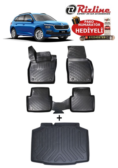 Skoda Kamiq 2019-2026 Havuzlu Paspas Ve Bagaj Havuzu Seti