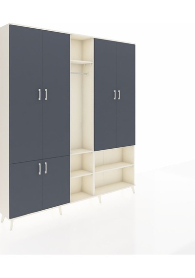 Arges Dolap 15 Raflı 5 Kapaklı Tek Askılı 220x30x243 Aytaşı-antrasit/aytaşı Antrasıt/aytası Arges Dolap 15 Raflı 5 Kapaklı Tek Askılı 220x30x243 Aytaşı-antrasit/aytaşı Antrasıt/aytası