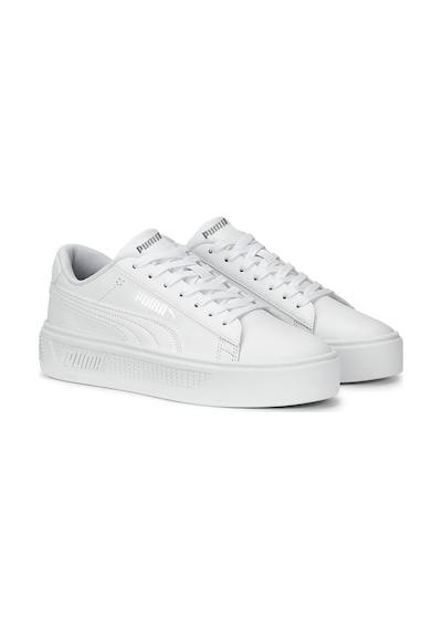 Puma Smash Platform V3 Tdp Beyaz Kadın Sneaker Beyaz-gumus