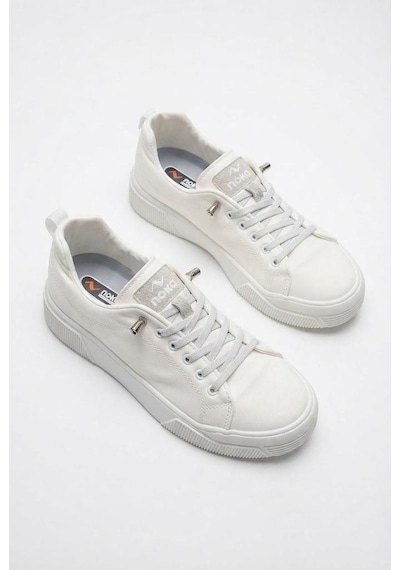 Fort Noka North Rahat Lastik Bağcıklı Sneaker Keten Erkek Ayakkabı Beyaz