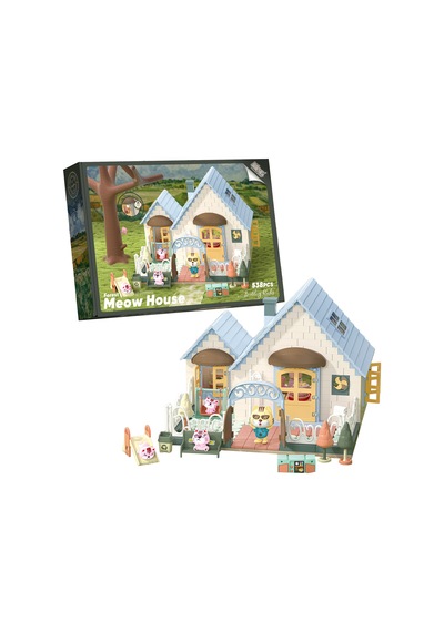 Dıy Sesli Işıklı Kedi Evi - 538 Parça