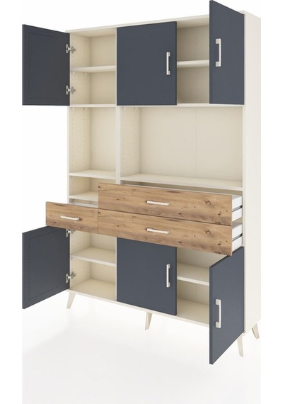Arges Dolap 9 Raflı 3 Çekmeceli 6 Kapaklı 132x30x195 Aytaşı-antrasit/çam Antrasıt/atlas Çam Arges Dolap 9 Raflı 3 Çekmeceli 6 Kapaklı 132x30x195 Aytaşı-antrasit/çam Antrasıt/atlas Çam