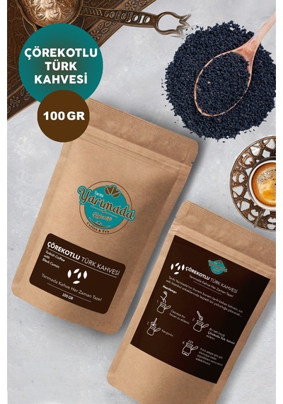 Tarihi Yarımada Kahvecisi Taze Çekilmiş Orta Kavrulmuş ve Öğütülmüş Çörek Otlu Türk Kahvesi 100 G